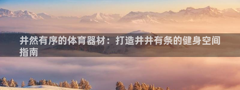 尊龙凯时官方网站下载：井然有序的体育器材：打造井井有